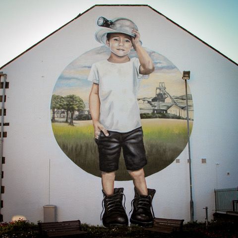 The mural on the wall at Brunton Square Heritage Garden. Funding for the work  was obtained from Fife Environmental Trust